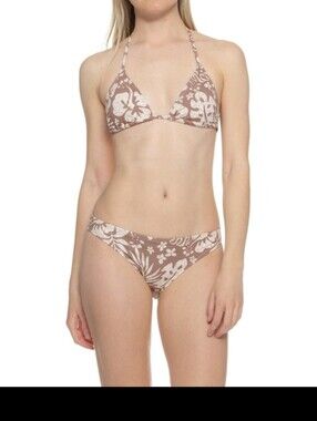 Billabong Beach Babe Bikini Set in Taupe Floral